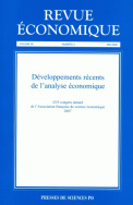 Revue économique 59 - 3, mai 2008