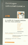 Critique internationale 36, Juillet-septembre 2007