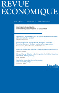 Revue économique 77-1, janvier 2026