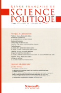 Revue française de science politique 66-3/4, août 2016
