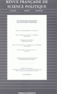 Revue française de science politique 52 - 1, février 2002