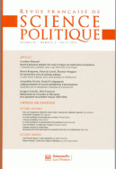 Revue française de science politique 61-2, avril 2011
