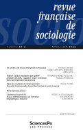 Revue française de sociologie 63-2, avril-juin 2022
