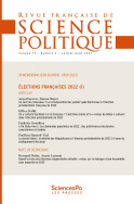 Revue française de science politique 72-4, juillet-août 2022