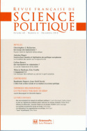 Revue française de science politique 60-6, décembre 2010
