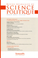 revue française de science politique 66-1, février 2016