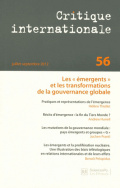 Critique internationale 56, juillet-septembre 2012