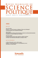 Revue française de science politique 69-5-6, octobre-décembre 2019