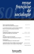 Revue française de sociologie 61-2, avril-juin 2020