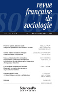 Revue française de sociologie 60-3, juillet-septembre 2019