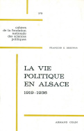 La Vie politique en Alsace, 1919-1936