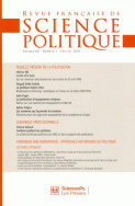 Revue française de science politique 60-1, février 2010