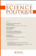 Revue française de science politique 62-1, février 2012