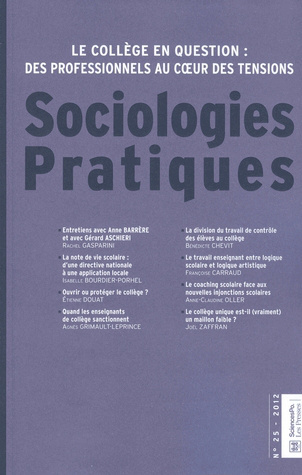 Sociologies Pratiques 25, 2012