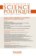Revue française de science politique 71-4, août 2021