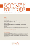 Revue française de science politique 70-6, novembre 2020