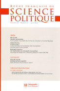 Revue française de science politique 65-3, juin 2015