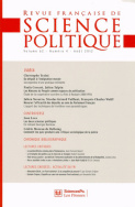 Revue française de science politique 62-4, aout 2012