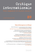 Critique internationale 89 - Etats d'émergence en Afrique