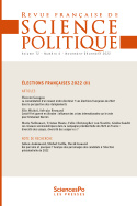 Revue française de science politique 72-6, novembre-décembre 2022
