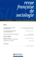 Revue française de sociologie 55-3, juillet-septembre 2014