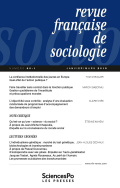 Revue française de sociologie 60-1, janvier-mars 2019