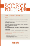 Revue française de sciences politique 70-1, février 2020