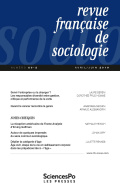 Revue française de sociologie 60-2, avril-juin 2019