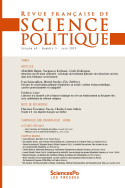 Revue française de science politique 69-3, juin 2019