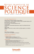 Revue française de science politique 68-5, octobre 2018