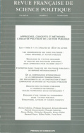 Revue française de science politique 55 - 1, février 2005