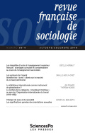 Revue française de sociologie 60-4, octobre-décembre 2019