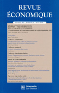 Revue économique 63-3, mai 2012