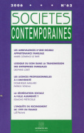 Sociétés contemporaines n° 62 2006