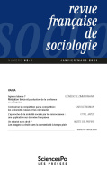 Revue française de sociologie 62-1, janvier-mars 2021