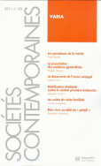 Sociétés contemporaines 83, juillet-septembre 2011