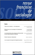 Revue française de sociologie 54-2, avril-juin 2013