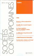 Sociétés contemporaines 86, 2012