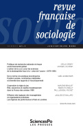 Revue française de sociologie 61-1, janvier-mars 2020