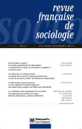 Revue française de sociologie 58-4, octobre-décembre 2017