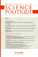 Revue française de science politique 71-2, avril 2021