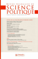 Revue française de science politique 62-5/6, octobre-décembre 2012