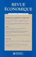 Revue économique 63-4, juillet 2012
